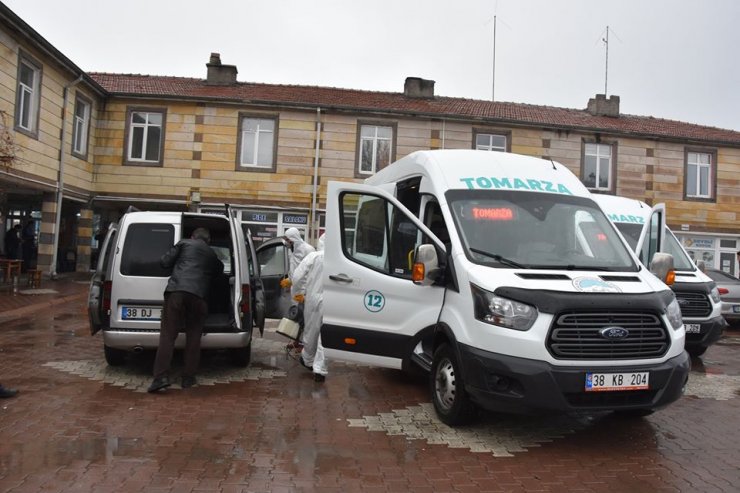 Tomarza'da dezenfekte çalışması başlatıldı