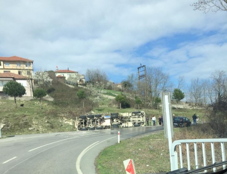 Zonguldak’ta beton mikseri devrildi: 2 kişi yaralı
