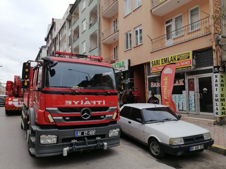 Aksaray’da baca yangını
