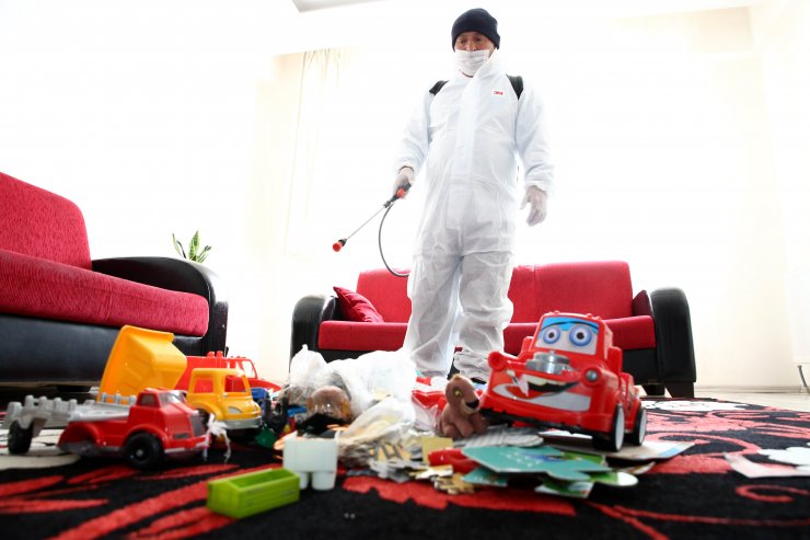 Aksaray'da koronavirüse karşı dezenfekte çalışmaları