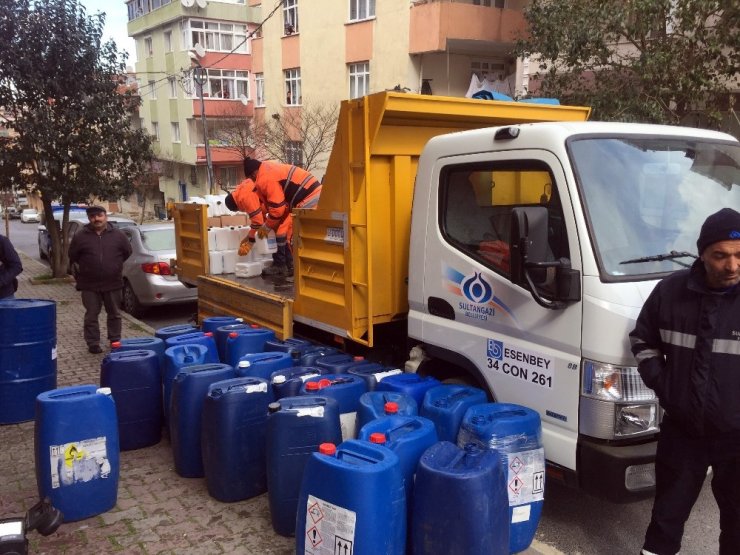 Sultangazi’de sahte dezenfektan operasyonu: 8 gözaltı