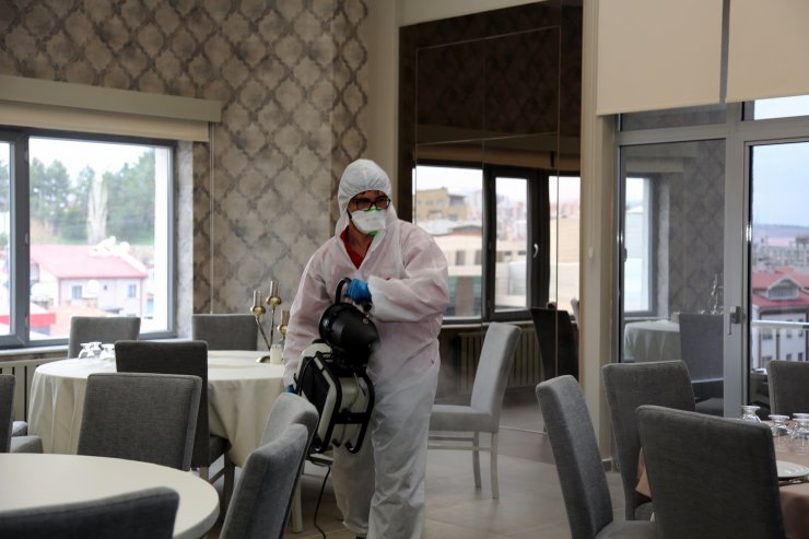 TSO'da koronavirüse karşı ilaçlama yapıldı