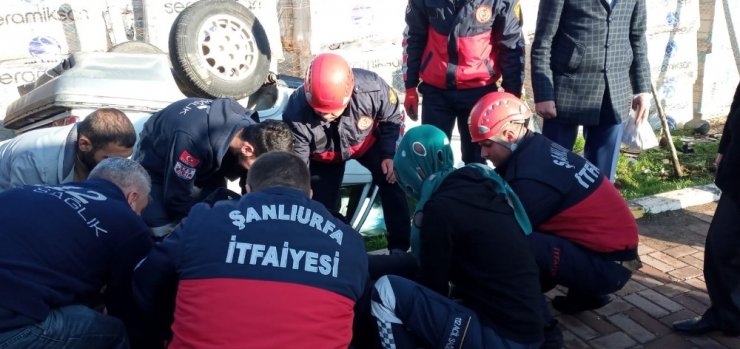 Şanlıurfa’da otomobil takla attı: 1 yaralı