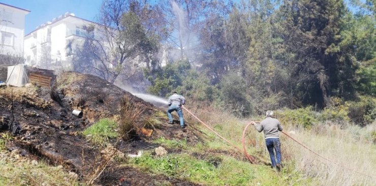 Manavgat’ta korkutan yangın