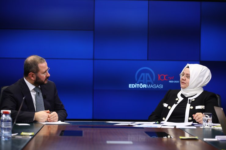 Aile, Çalışma ve Sosyal Hizmetler Bakanı Selçuk AA Editör Masası'na konuk oldu: (1)