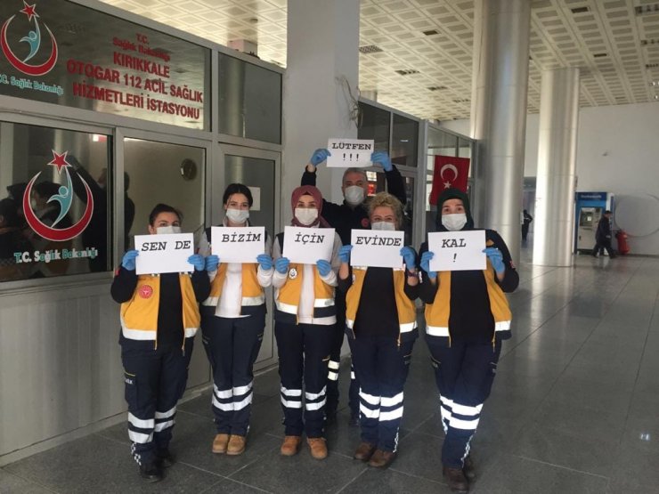 Kırıkkale'de sağlık çalışanlarından "evinde kal" çağrısı