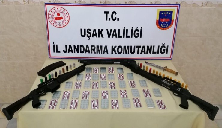 Uşak’ta 616 adet uyuşturucu hap ele geçirildi