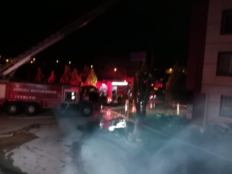 Denizli’de kuru meyve ve bakliyat fabrikasında yangın