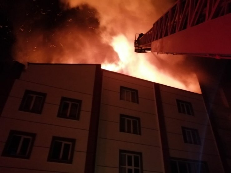 Denizli’de kuru meyve ve bakliyat fabrikasında yangın