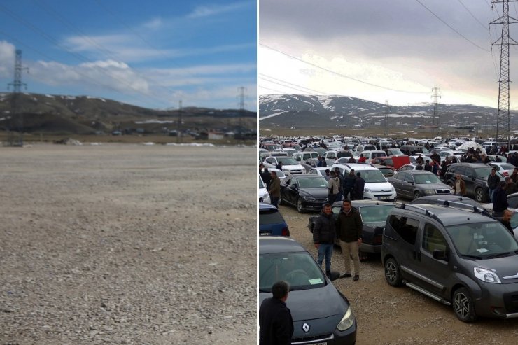 Van’da açık oto pazarının faaliyetlerine ara verildi