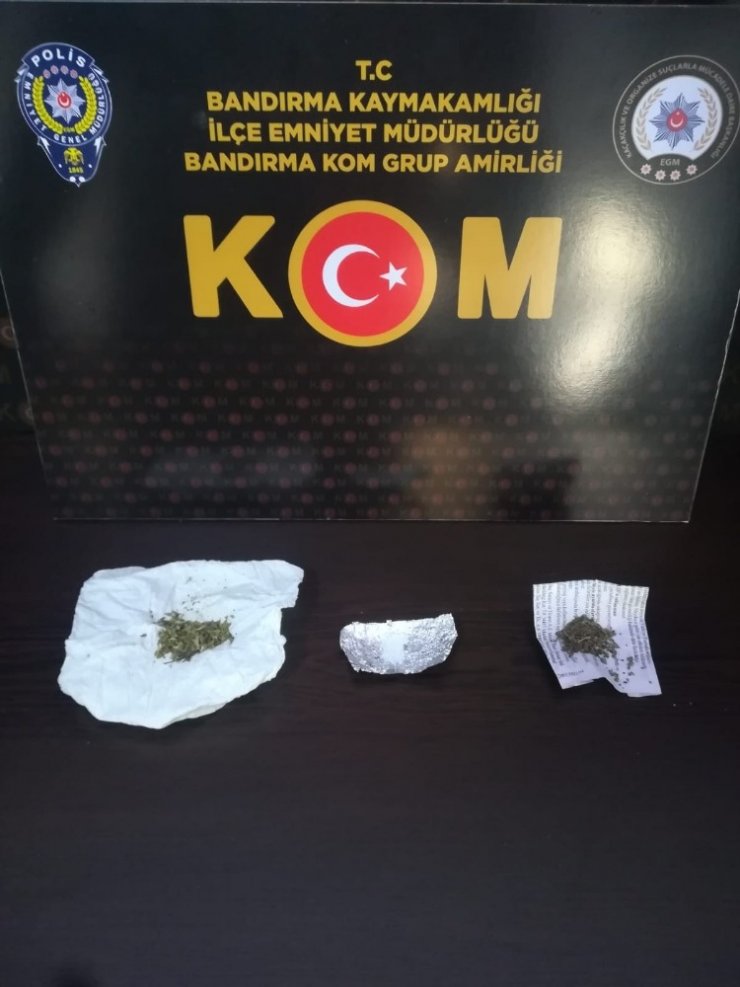 Balıkesir polisinden uyuşturucu operasyonu