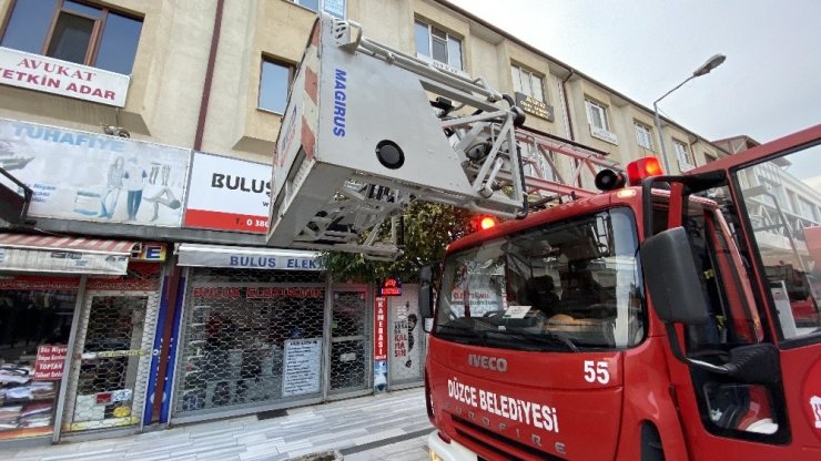 İtfaiye ve mahalle sakinlerinin kedi ile imtihanı