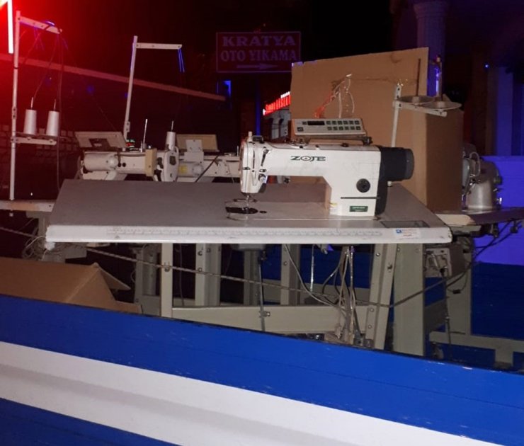 Asma katta kaçak maske üretimi