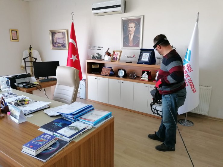 Sivas Bilim ve Teknoloji Üniversitesi dezenfekte edildi