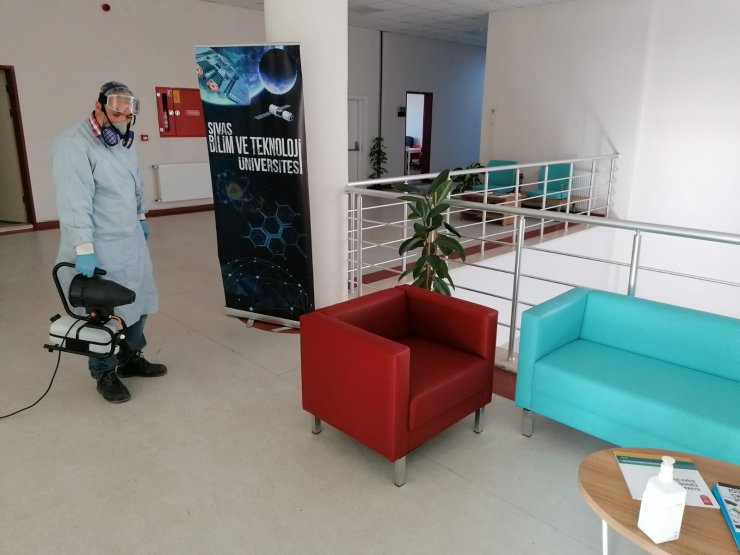 Sivas Bilim ve Teknoloji Üniversitesi dezenfekte edildi