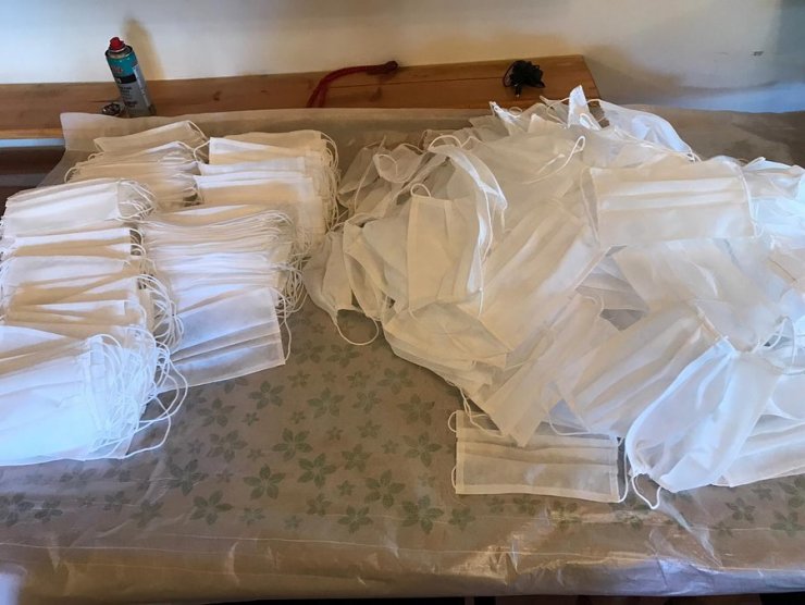 Zonguldak ve Karabük'te maske üretimi başladı