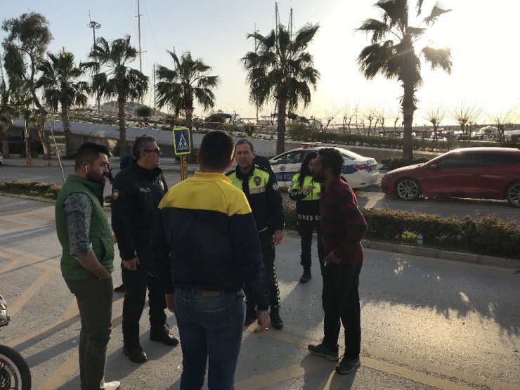 Ters yöne giren motosiklet kazaya neden oldu: 1 yaralı