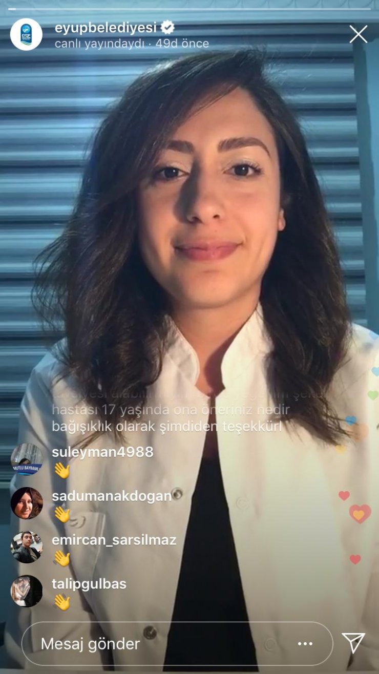 Eyüpsultan Belediyesinden vatandaşlara sosyal medyadan diyetisyen desteği