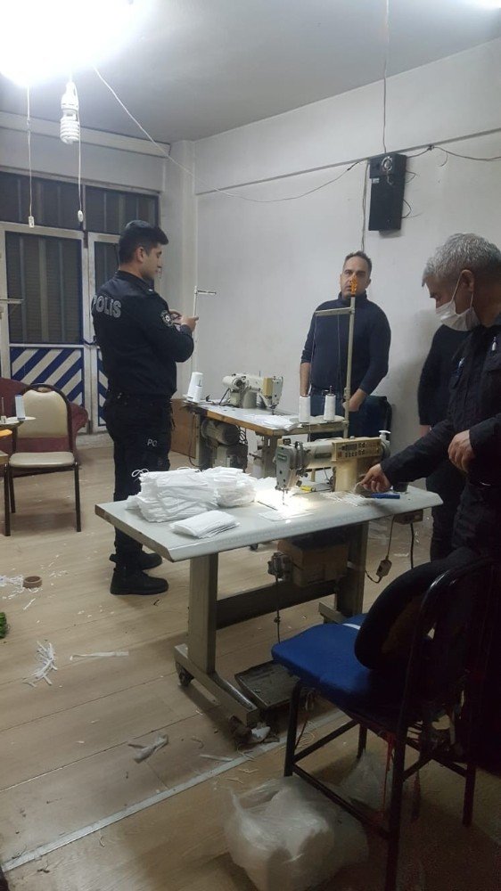 Bursa’da merdiven altı maske üretimine şok baskın