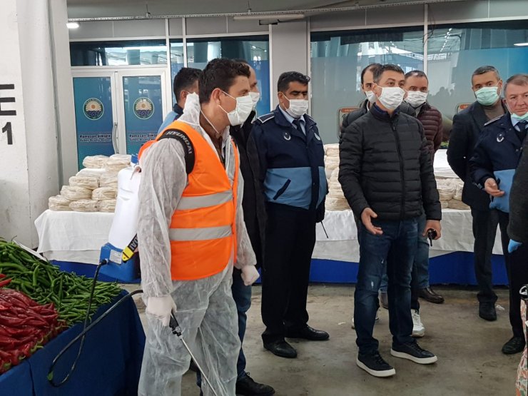 Belediye Başkanı Şimşek koronavirüs denetimleri yaptı