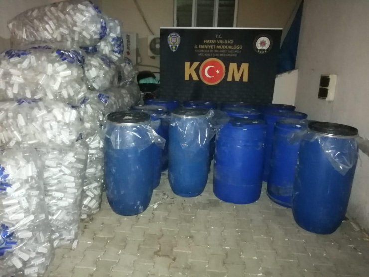 Hatay'da sahte dezenfektan operasyonu