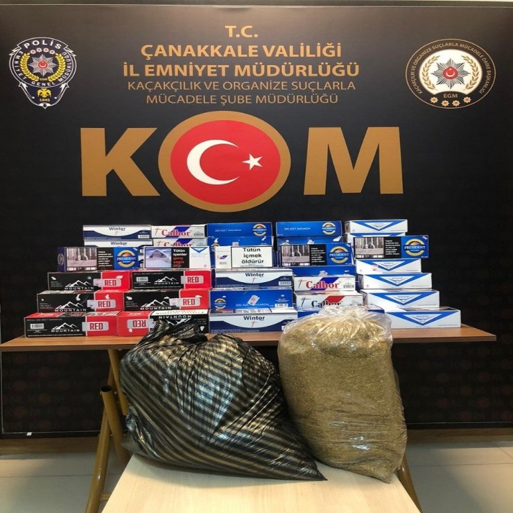 Çanakkale’de kaçak sigara operasyonu