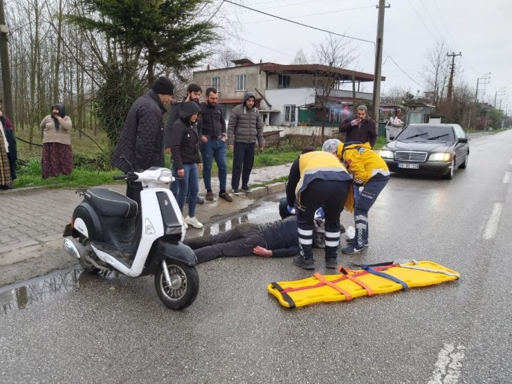 Terme’de motosiklet kazası: 1 yaralı