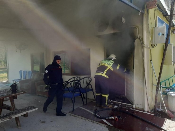 Atış poligonunda yangın