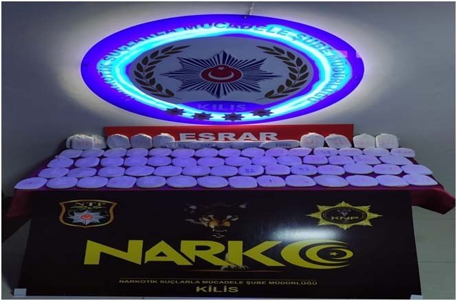 Kilis’te 91 kilo esrar ele geçirildi