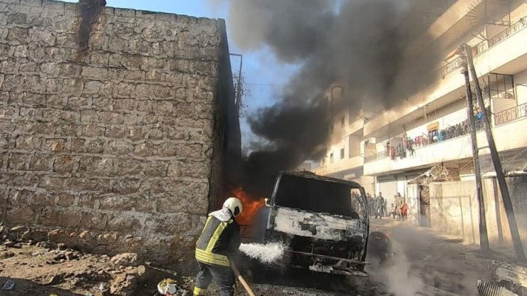 Afrin’de yakıt tankeri patladı
