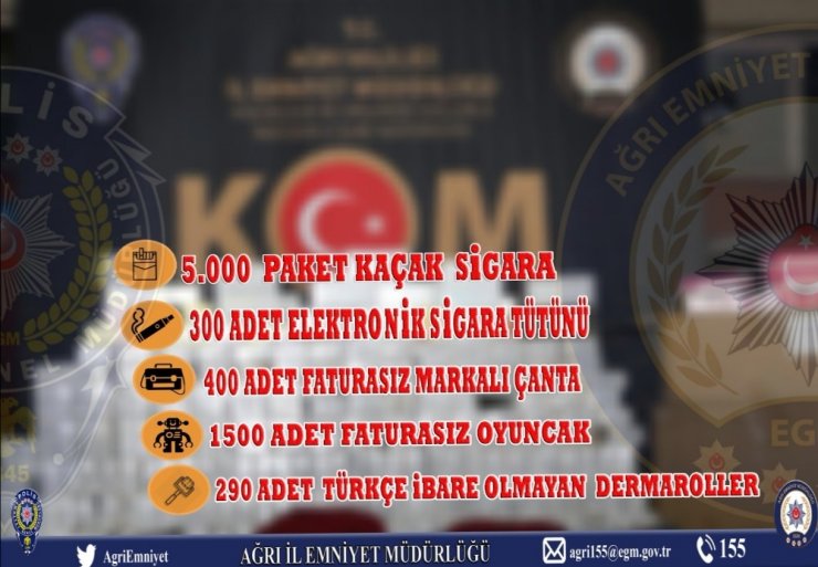 Kargo aracında kaçak sigara ve ürünler ele geçirildi