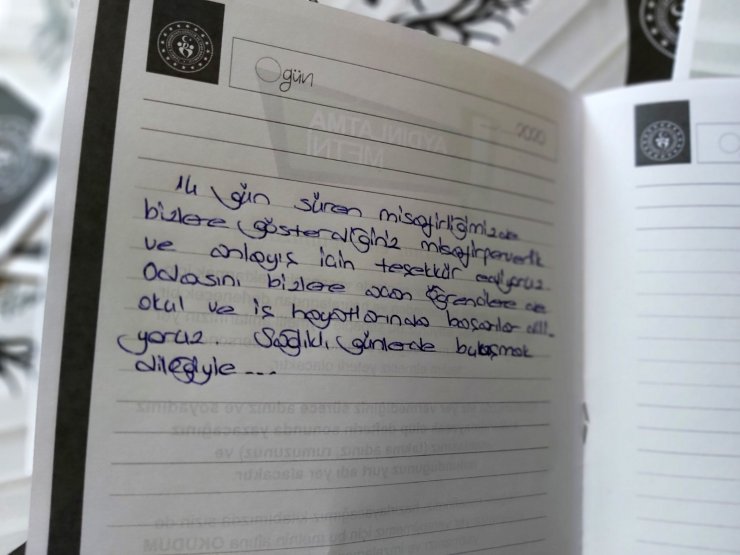 Sakarya'da gözetim süresi biten misafirlerden görevlilere teşekkür mektubu