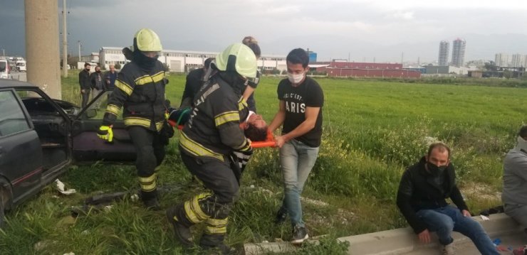 Denizli’de trafik kazası: 2 yaralı
