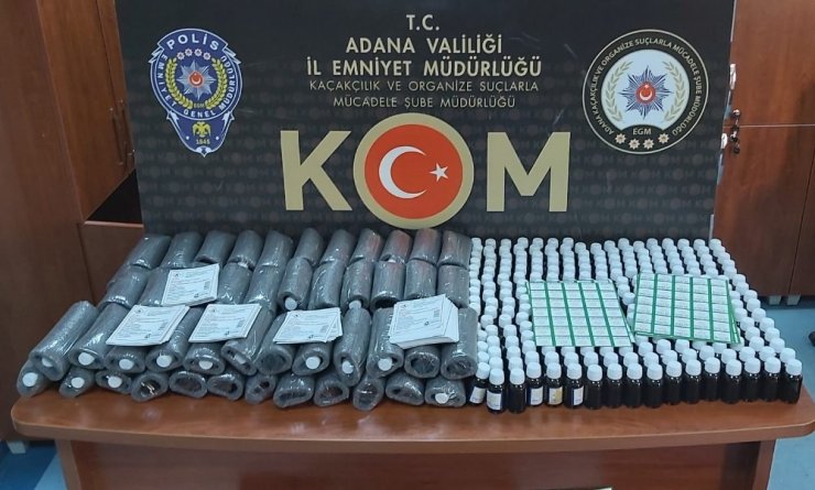 Adana’da 30 litre kaçak viski kiti aroması ele geçirildi