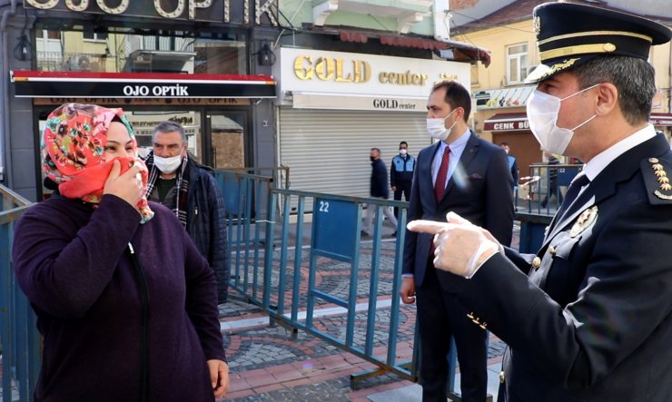 Edirne Emniyet Müdürü Kurt Kovid-19 önlemlerini denetledi