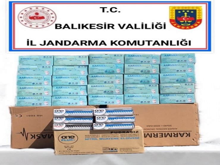 Balıkesir'de kaçak üretilen 5 bin 450 maskeye el konuldu