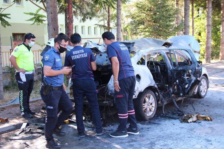 Konya'da otomobilini çalıştırmasıyla patlaması bir oldu
