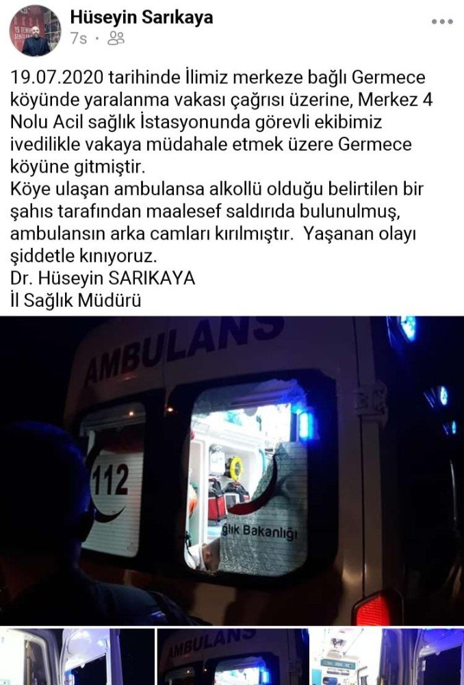 Arkadaşları bıçakladı! Sağlık görevlilerine saldırıp ambulansın camlarını kırdı