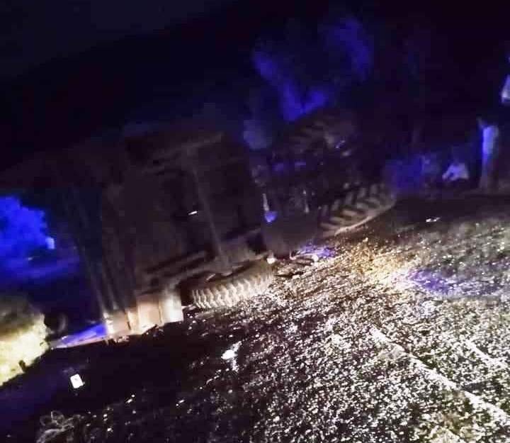 Devrilen traktörde 6 kişi yaralandı