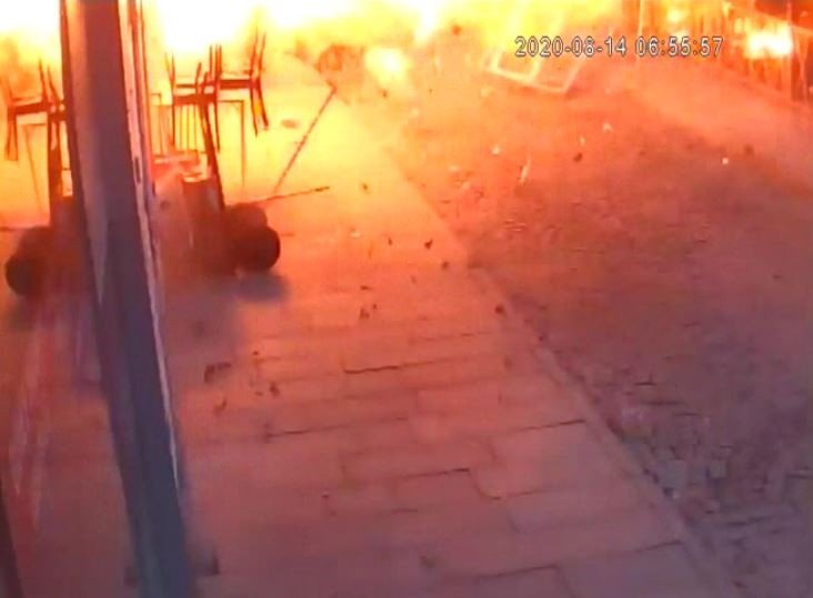 Lokanta sahibi ocağı yakmaya çalışırken ortalık savaş alanına döndü