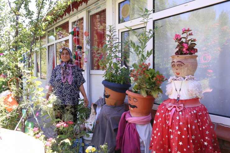 Konyalı Kezban hanımın 'hayal bahçesi' ziyaretçilerini şaşırtıyor