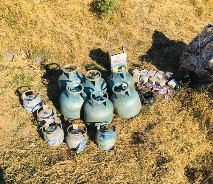 PKK’ya ait 11 adet dolu tüp ve yaşam malzemesi imha edildi!