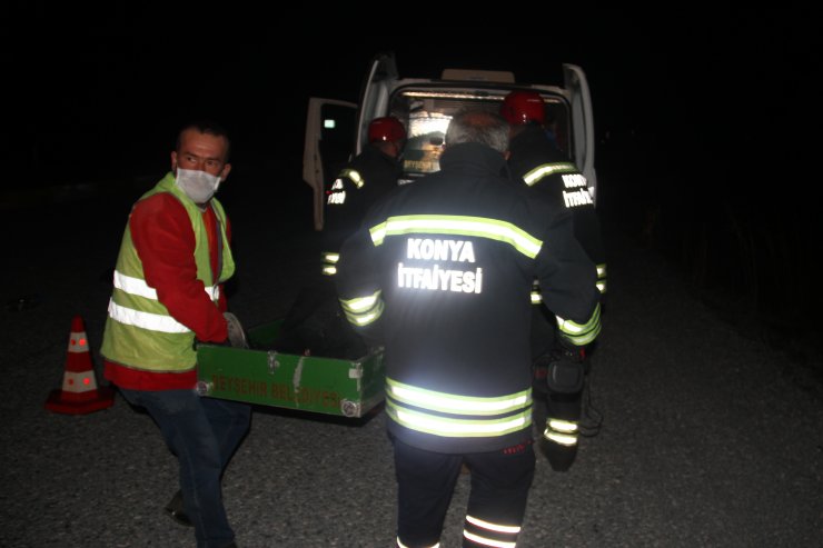 Konya Beyşehir'de otomobil devrildi! 1 ölü 4 yaralı