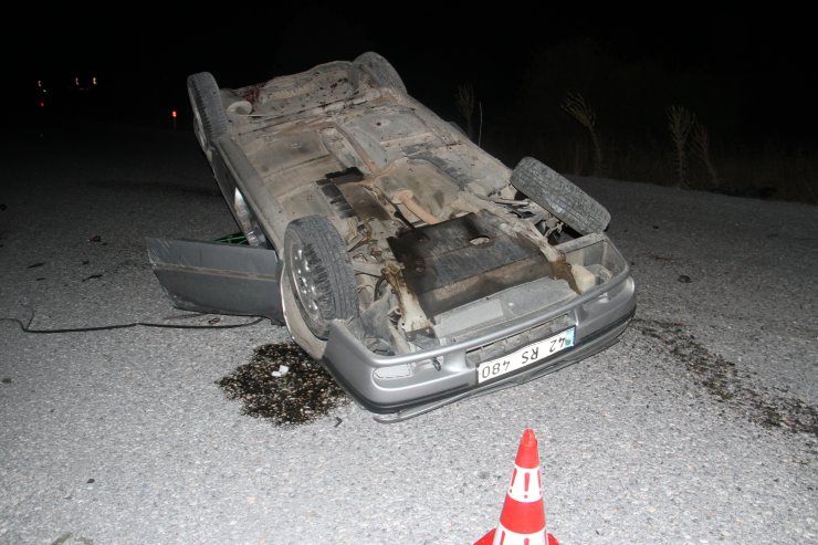 Konya Beyşehir'de otomobil devrildi! 1 ölü 4 yaralı