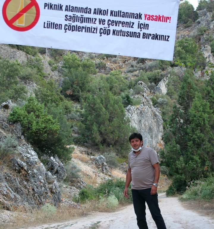 Konya Beyşehir'de kovide karşı 'afişli' kampanya