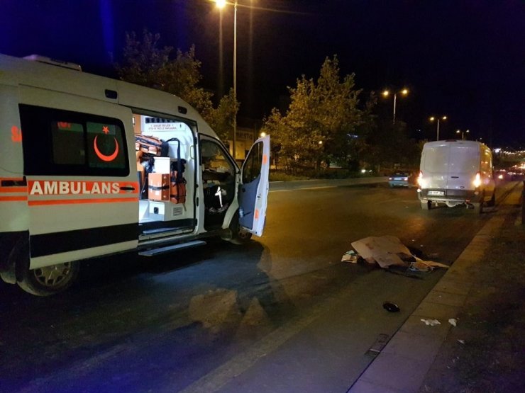 Panelvanın çarptığı yaya kanlar içinde can verdi