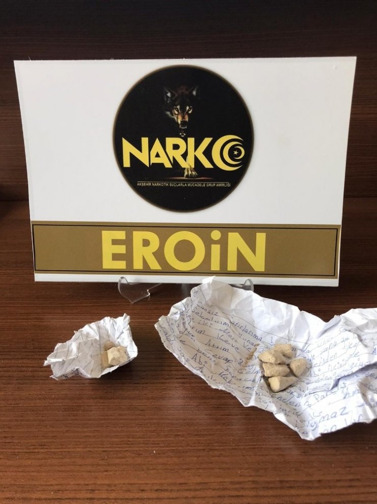 Konya Akşehir'de şüphe üzerine aranan şahıslarda uyuşturucu yakalandı