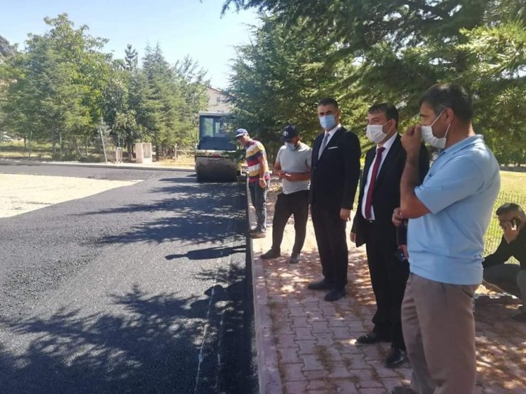 Konya Derebucak'ta okul bahçelerinde hummalı çalışma