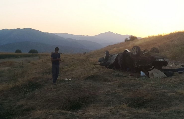 Konya Suğla Baraj Yolunda otomobil şarampole devrildi! Aynı aileden 1 ölü 2 yaralı