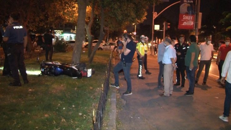 ’Dur’ ihtarına uymayan silahlı motosikletli kaza yaptı! Şahıs ateş ederek kayıplara karıştı